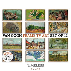Frame TV Artwork Set of 12, Samsung Frame TV Post-Impressionist Digital Art, Famous Painting Frame TV Art, Vincent Van Gogh Collection