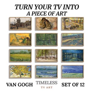 Frame TV Artwork Set of 12, Samsung Frame TV Post-Impressionist Digital Art, Famous Painting Frame TV Art, Vincent Van Gogh Collection