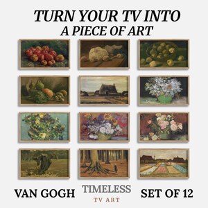 Frame TV Artwork Set of 12, Samsung Frame TV Post-Impressionist Digital Art, Famous Painting Frame TV Art, Vincent Van Gogh Collection
