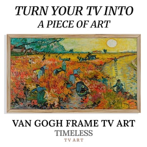 Frame TV Artwork, Instant Download Post-Impressionist Digital Art, Famous Painting Frame TV Art, Van Gogh The Red Vineyard