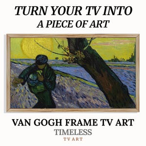 Frame TV Artwork, Samsung Frametv Art Post-Impressionist Screensaver, Famous Painting TV Picture Frame, Vincent Van Gogh The Sower