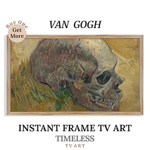 Frame TV Artwork, Samsung Frametv Art Post-Impressionist Screensaver, Famous Painting TV Picture Frame, Vincent Van Gogh Skull Screen Saver