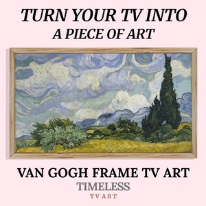 Frame TV Artwork, Instant Download Post-Impressionist Digital Art, Famous Painting Frame TV Art, Vincent Van Gogh Cypresses