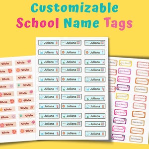 Kids Name Stickers, Kids Name Labels, Daycare Name Labels, Preschool Name Labels, Waterproof Name Labels, Back to School Gift for Kids