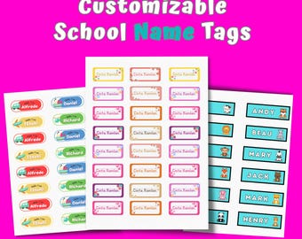 Personalized Waterproof Name Labels – School & Daycare Stickers