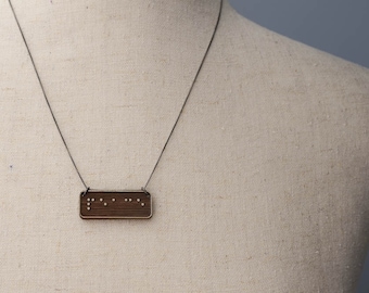 Peace Braille Collar : Moderno / Minimalista / Mensaje / Virtud