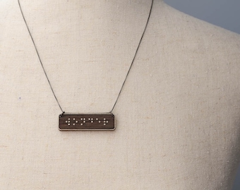 WONDER Braille Collar : Moderno / Minimalista / Mensaje / Virtud