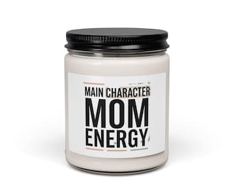 Soja Kerze | Hauptfigur Mom Energy, Minimal Typografie, Streetwear Duft