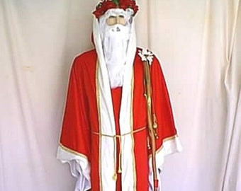 Theatrical Old Fashioned Victorian Father Christmas Santa Costume