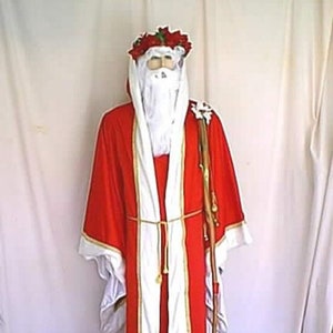 Theatrical Old Fashioned Victorian Father Christmas Santa Costume