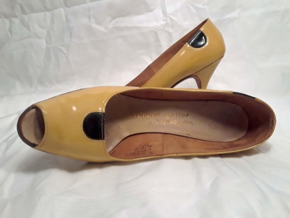 Vintage 1950s Andrew Geller Yellow Patent Leather… - image 6