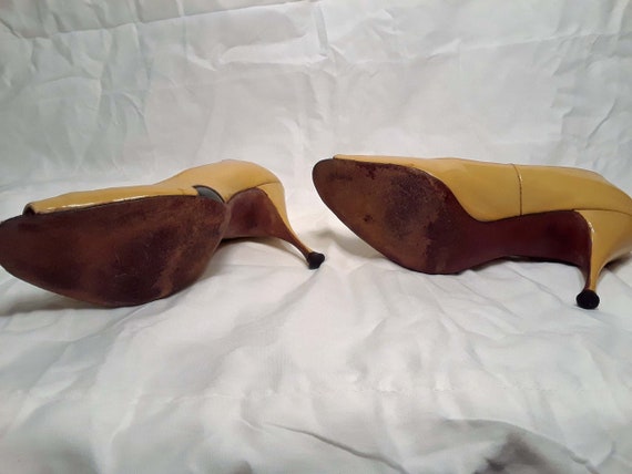 Vintage 1950s Andrew Geller Yellow Patent Leather… - image 8