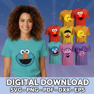 Sesame Street Ernie und Bert - Moonlight Uomo T-Shirt Nero S 100% Cotone Regular