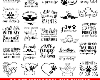Pet Memorial SVG Bundle: Angel Dog Remembrance Designs (Digital Download