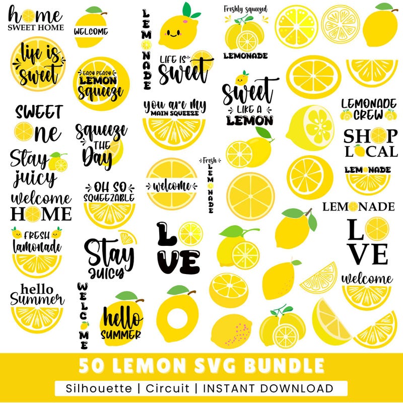 Lemon Svg - Etsy