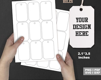 Printable Blank Product Tag Templates for Price Tags, Welcome Bag Tags, Thank You Tags, Gift Tags, Hang Tags, Shirt Tags,PDF & PNG, Editable