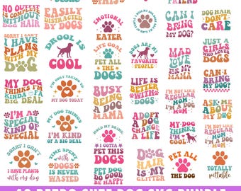 Retro Dog SVG Bundle: 40 Dog Mom Designs (Digital Download)