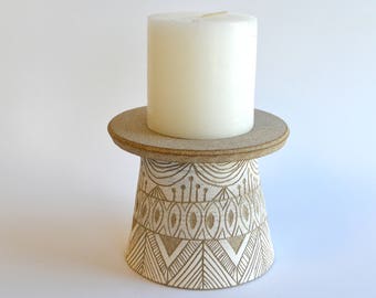 S A N D S T O N E: ceramic candle holders