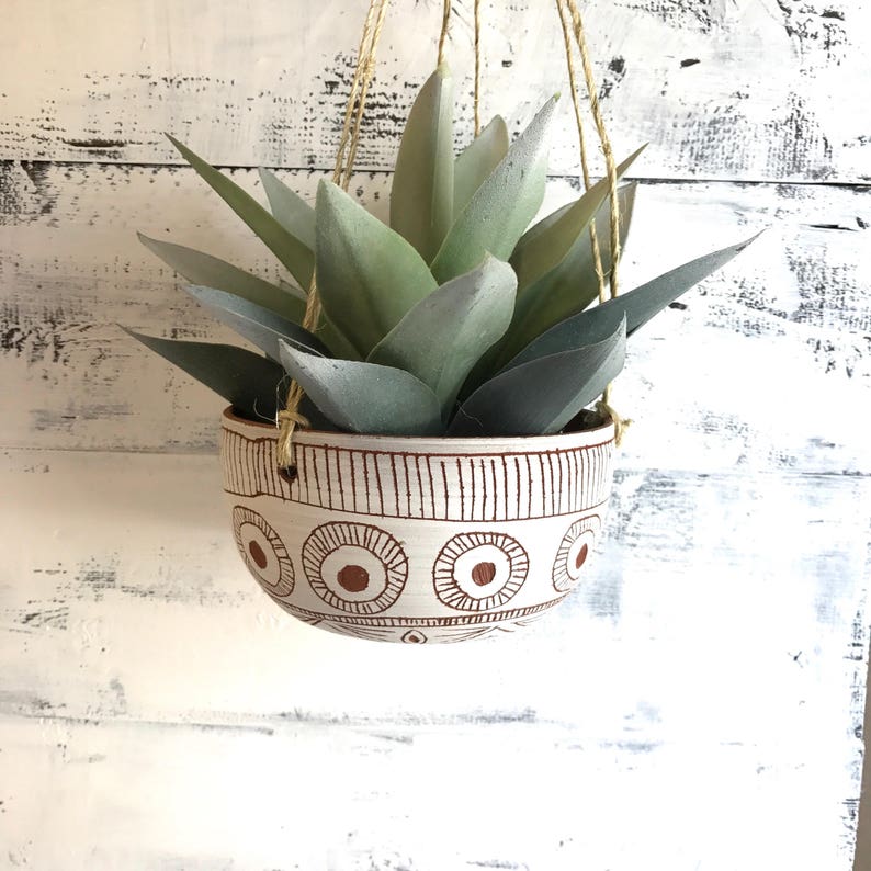 Ceramic hanging planter T E R R A C O T T A