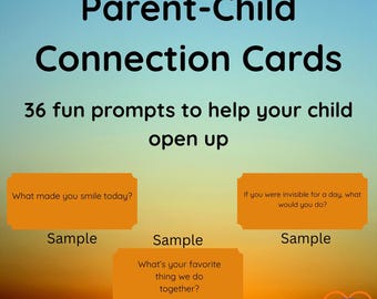 Family Reflection Cards – Printable Dinner Conversation Starters for Kids & Parents – Instant Download