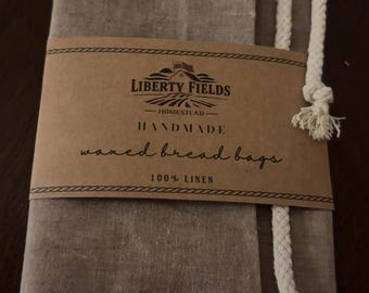 Waxed Linen Bread Bags