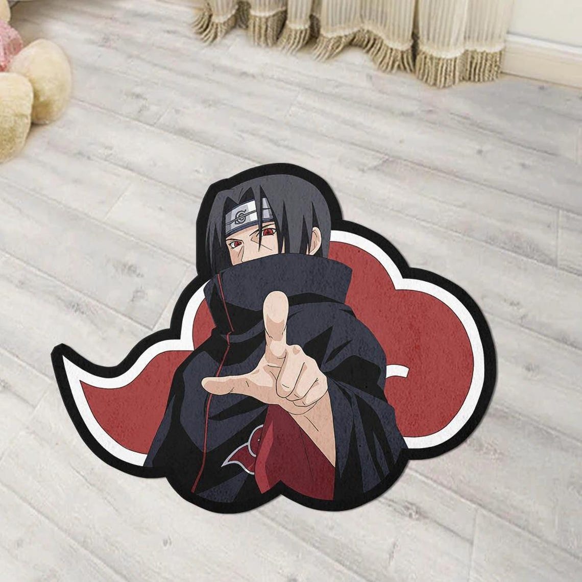 Hand-tufted Itachi Uchiha Akatsuki Rug - Naruto Anime Decor, Custom ...
