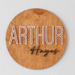 Nursery Wood Name Sign, Father&#39;s Day Gift, Custom Wood Sign for Dad