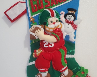 FOOTBALL SANTA, Completed and Personalized