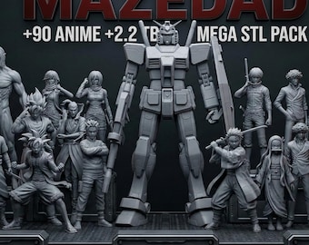 Paquete STL de anime de 2,2 TB: +90 megacolecciones de anime
