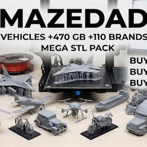 ALL VEHICLES +470GB +110BRANDS Mega Stl Pack