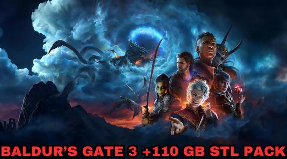Baldur's Gate 3 +110 GB STL Pack