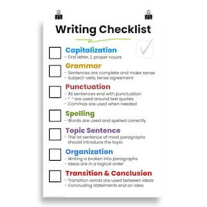 Poster: checklist schrijven