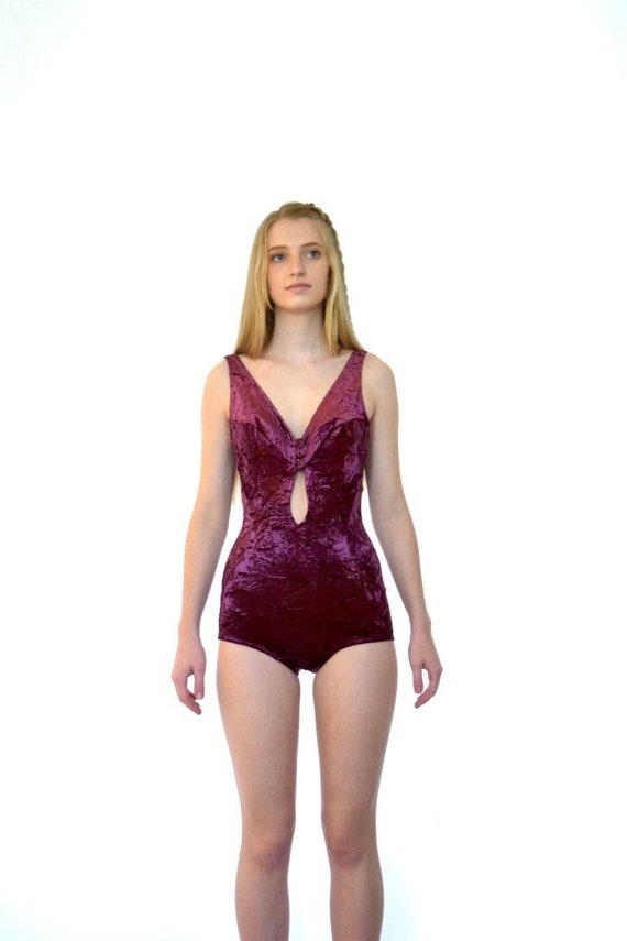 crushed velvet swimsuit