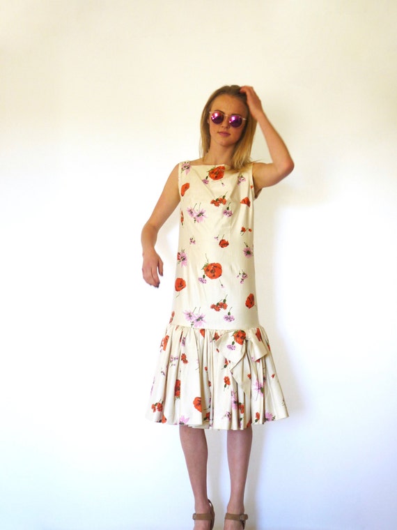 knee length dresses for ladies Rosie Assoulin Long Peplum Dress | Red/Print | Size 8