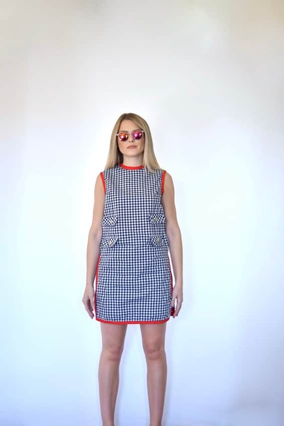 60s Red White Blue Checkered Tunic Dress Shorts Set Xs S M - Etsy 60s Red White Blue Checkered Tunic Dress Shorts Set Xs S M - Etsy