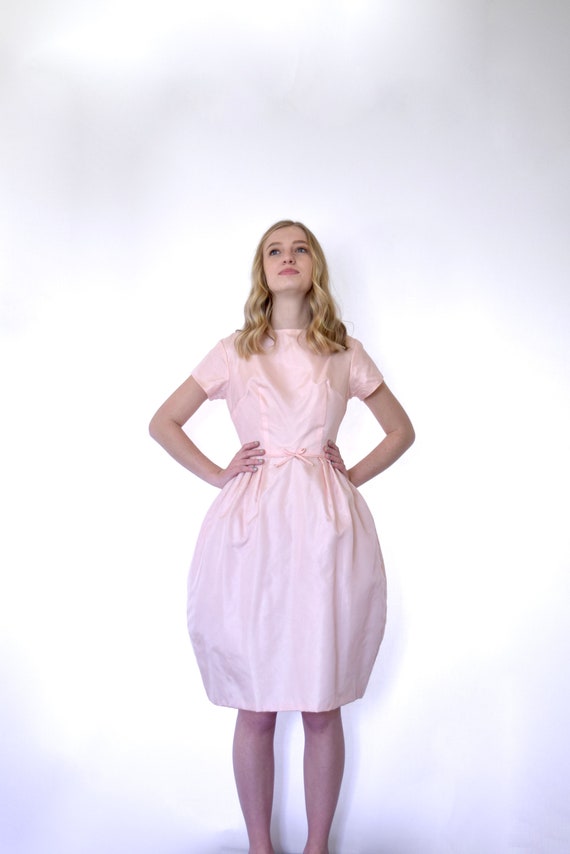 60s Perfectly Prim Structured Baby Pink Cocktail C