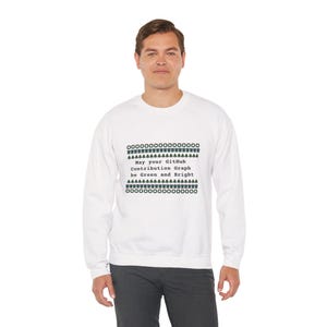 Nerdy Programmer Ugly Sweater Office Humor White