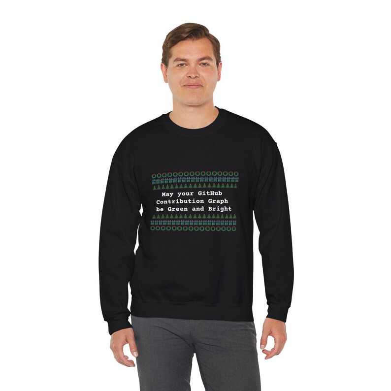 Nerdy Programmer Ugly Sweater Office Humor Black