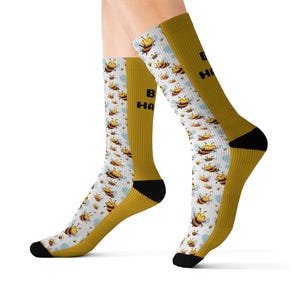 Bee Happy Socks, Fun Gift,