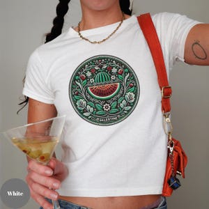 Palestine Solidarity Baby Tee, Palestine Solidarity Crop Top Save Gaza Shirt, Palestinian Flag Watermelon Symbol Freedom Shirt, Human Rights