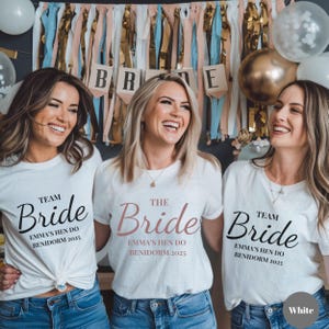 Personalized Hen Party Shirts, Custom Team Bride Shirt, Hen Party Shirts, Bachelorette Party Shirts, Bachelorette Shirts, Bachelorette Gifts