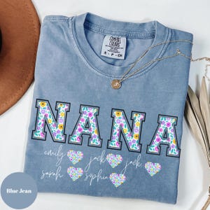 Comfort Colors® Personalized Nana Shirt, Toile Floral Nana Shirt,Nana Tee,Cute Nana Shirt, Gift for Nana,Grandma Gift,Grandmother Shirt,Mimi