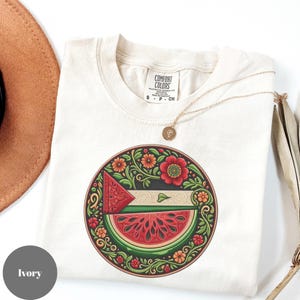 Comfort Colors Tee Shirt Solidarity Palestine - Save Gaza - Color Design Palestinian Flag Watermelon Symbol Freedom - Human Rights