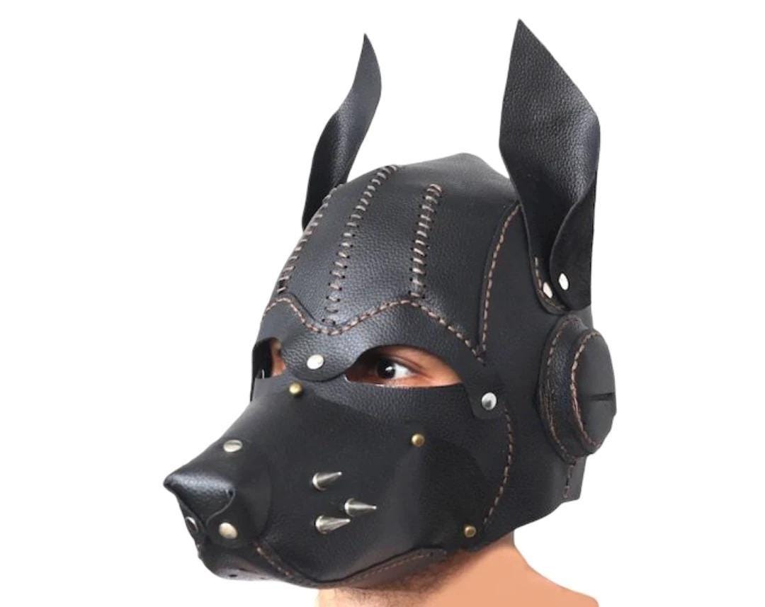 Translucent Dog Mask Leather Dog Mask, Steampunk Dog Mask, Puppy Play Hood. - Etsy
