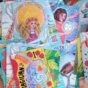Indie Tarot | Wilde Gewässer Rand Tarot | Orakel der Mystischen Muse | Limitierte Auflage Kickstarter 2024 | Groovy 50 Card Deck von Cynthia Beach