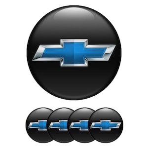 Chevrolet Wheel Center Cap Decals: 3D Vinyl Emblem Stickers - Set of 4