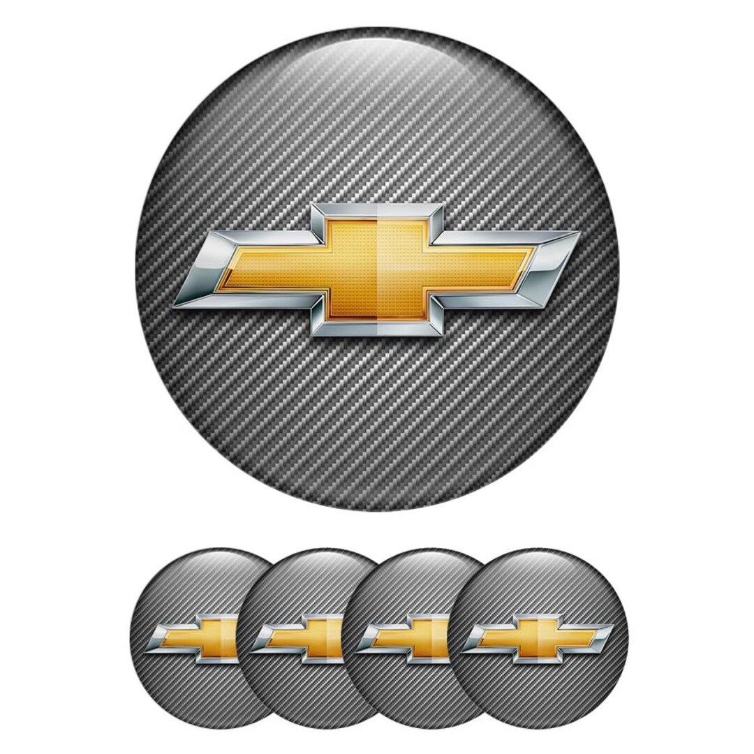 Set of 4 Chevrolet Wheel Center Cap Decals, Custom Car Rim Logo ...