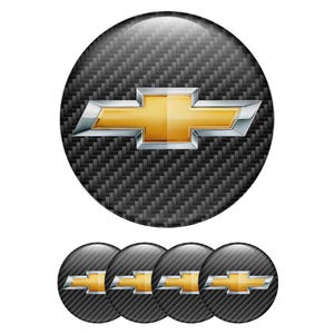 Chevrolet Wheel Center Cap Decals: 3D Vinyl Emblem Stickers - Set of 4
