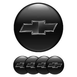 Chevrolet Wheel Center Cap Decals: 3D Vinyl Emblem Stickers - Set of 4