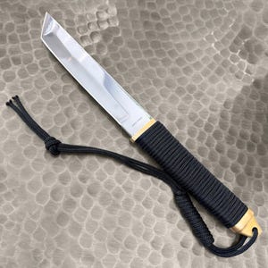 11.42&quot; Fixed Knife with Paracord Handle - Survival Knife with Sheath - Camping Survival Knives - Best Gift for Husband, Boyfriend, Dad